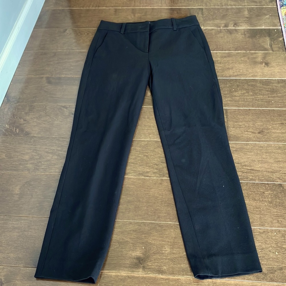 J Crew size 00 black, straight leg dress pants -EUC